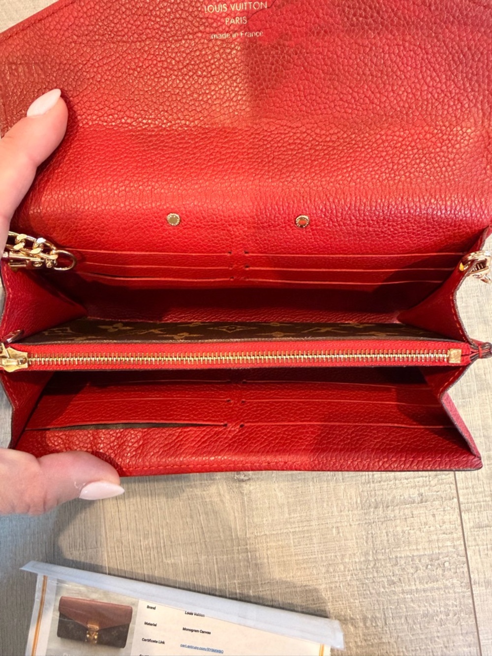 Louis Vuitton Pallas Wallet with Added Crossbody Chain - Picture 7 of 10